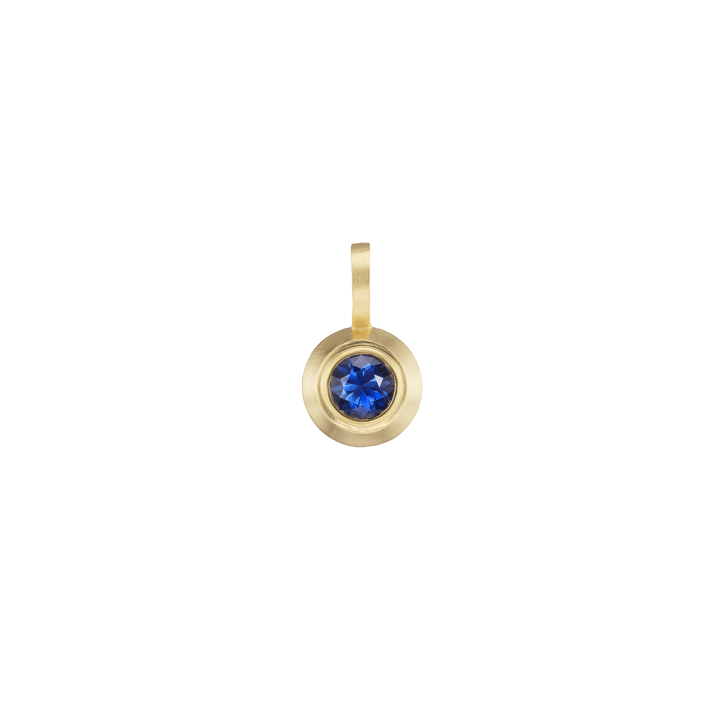SAPPHIRE ROUND PENDANT - Ophelia Eve Jewelry