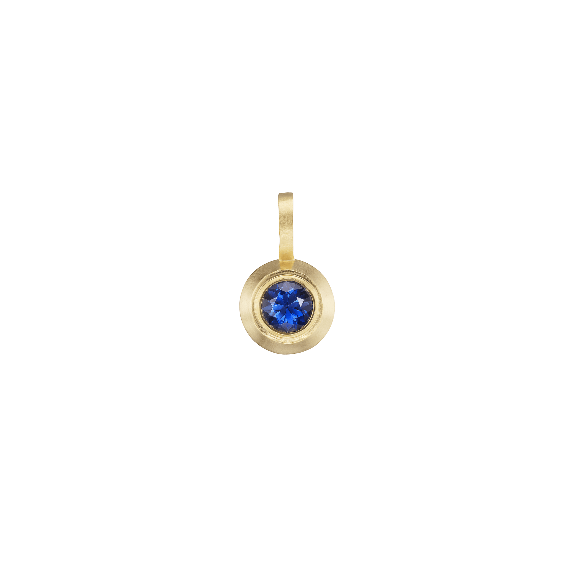SAPPHIRE ROUND PENDANT - Ophelia Eve Jewelry