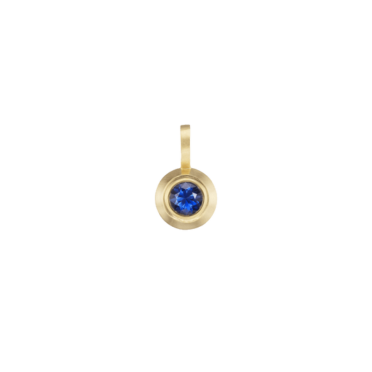 SAPPHIRE ROUND PENDANT - Ophelia Eve Jewelry
