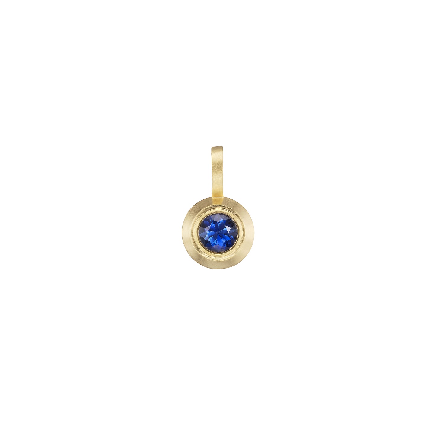 SAPPHIRE ROUND PENDANT - Ophelia Eve Jewelry