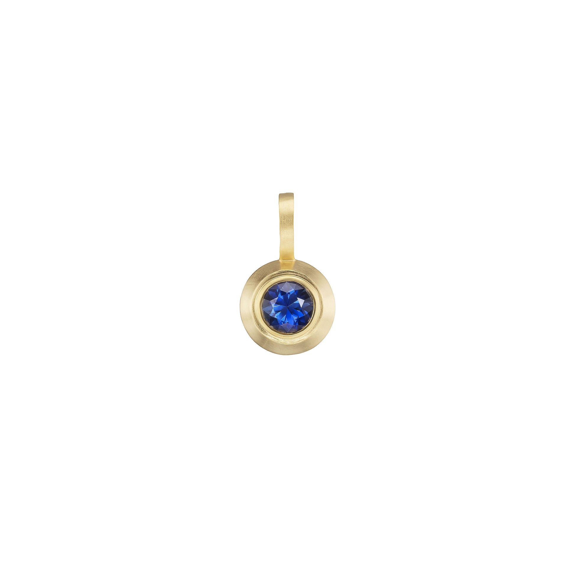 SAPPHIRE ROUND PENDANT - Ophelia Eve Jewelry