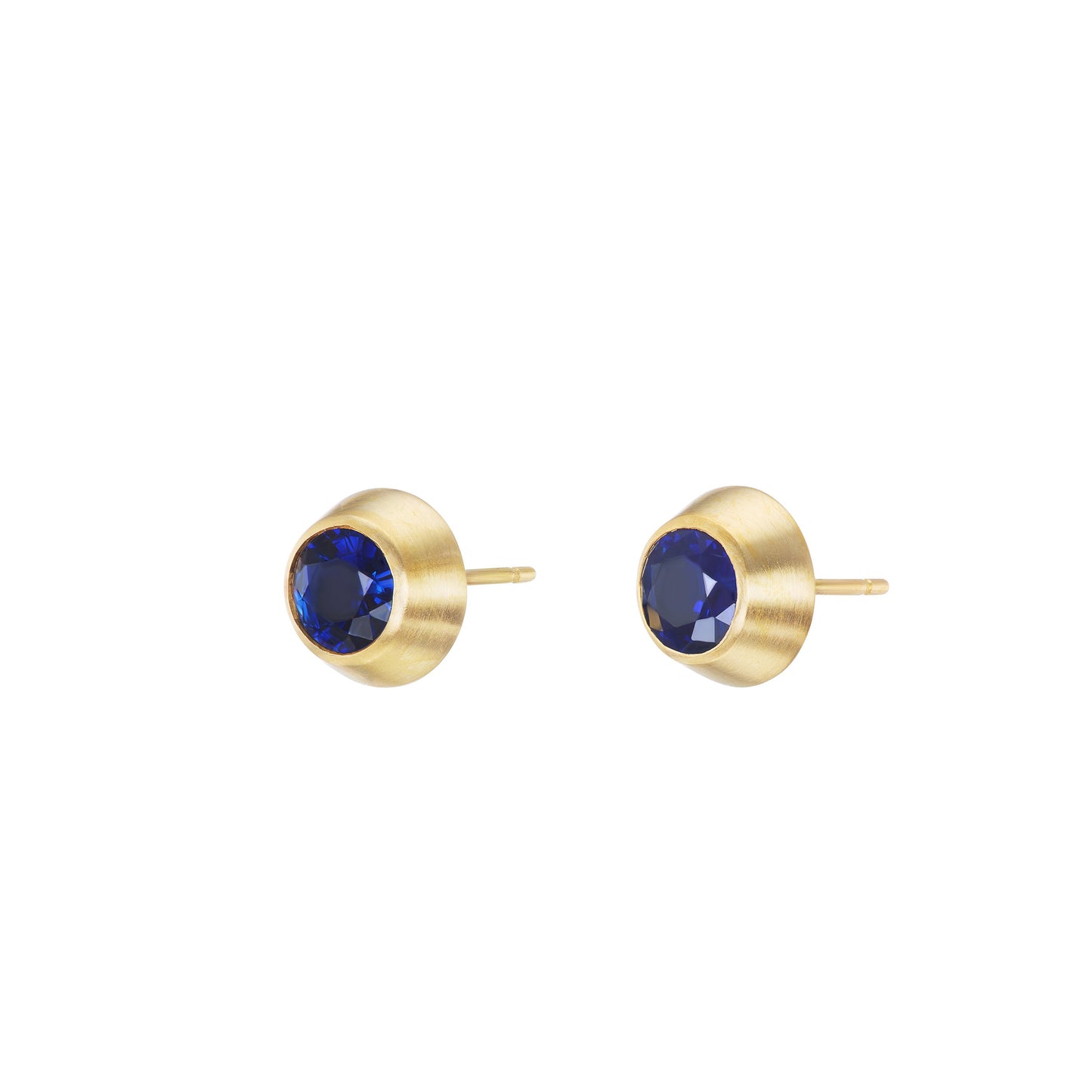 SAPPHIRE ROUND STUDS - OPHELIA EVE