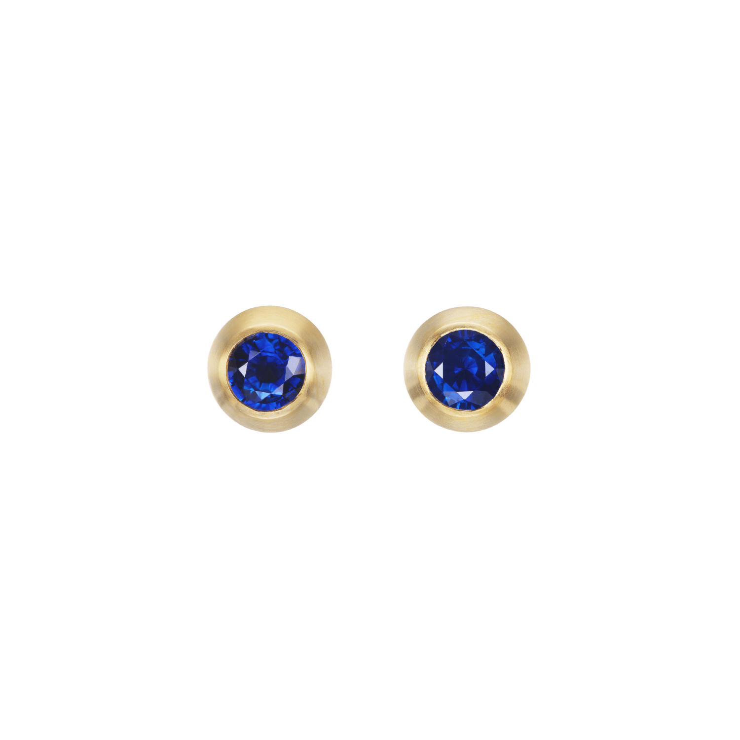 SAPPHIRE ROUND STUDS - Ophelia Eve Jewelry