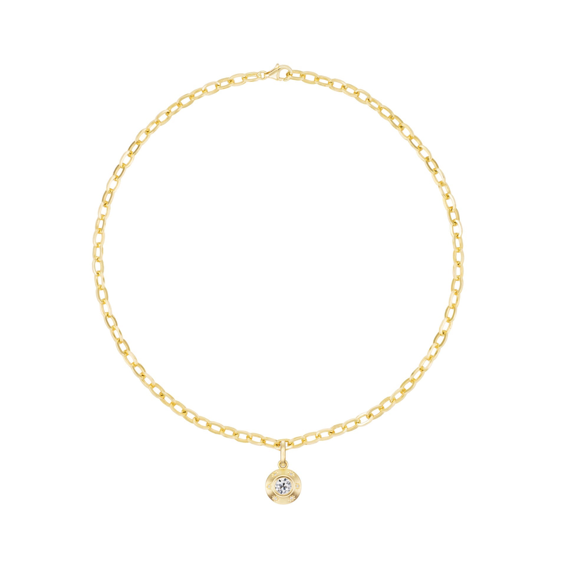 STARBURST OLD EUROPEAN CUT DIAMOND PENDANT - OPHELIA EVE JEWELRY