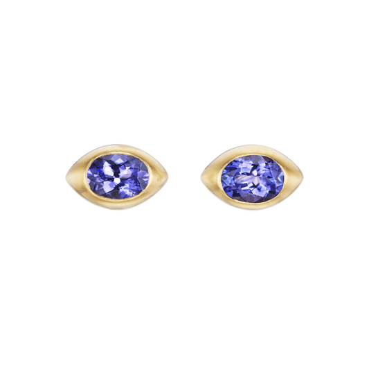 TANZANITE EYE STUDS - Ophelia Eve Jewelry