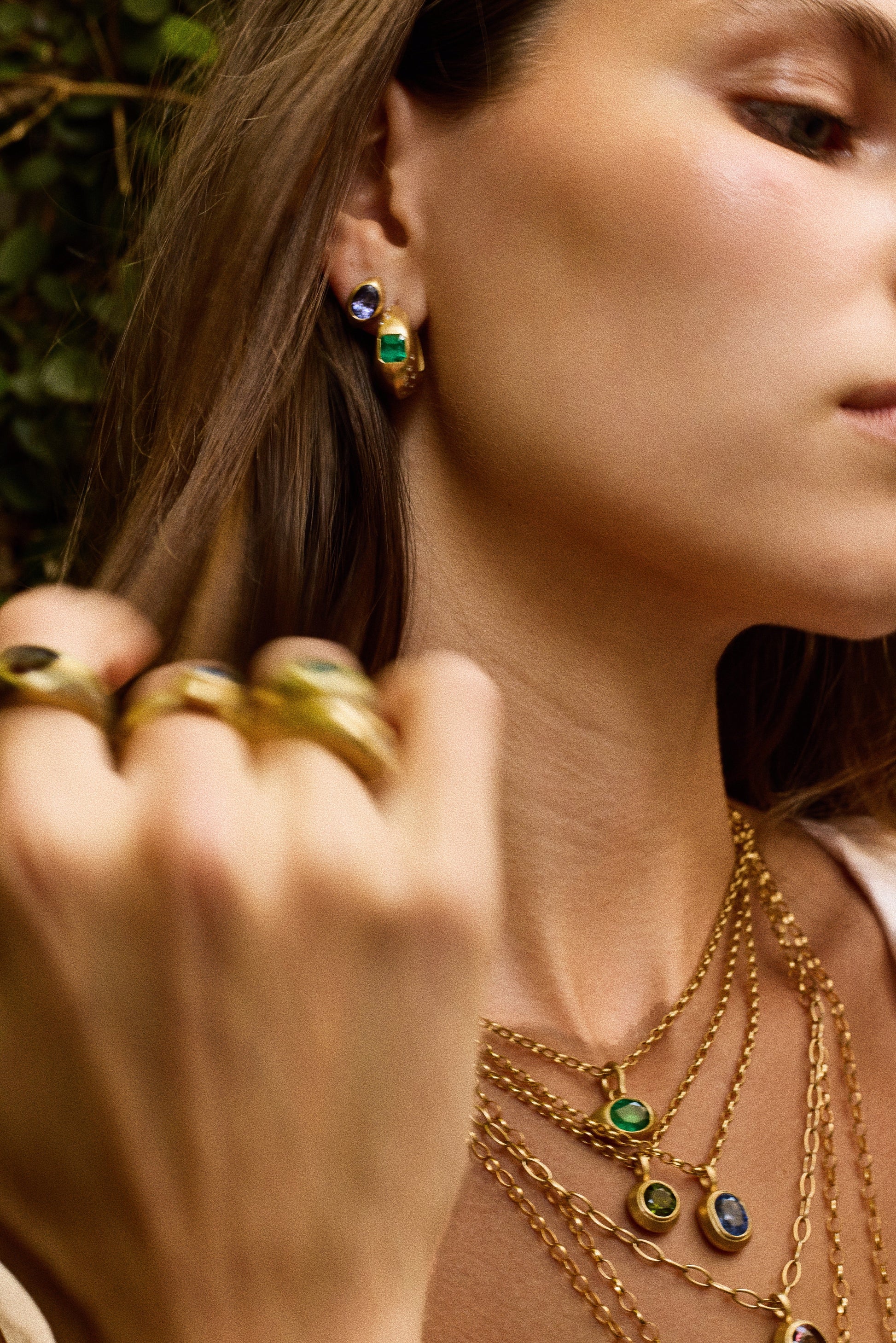 TANZANITE EYE STUDS - Ophelia Eve Jewelry