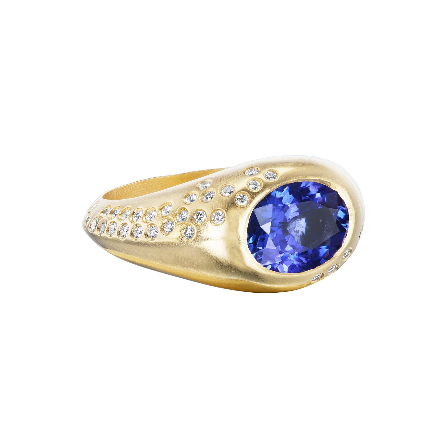 TANZANITE OVAL SIGNET RING - OPHELIA EVE