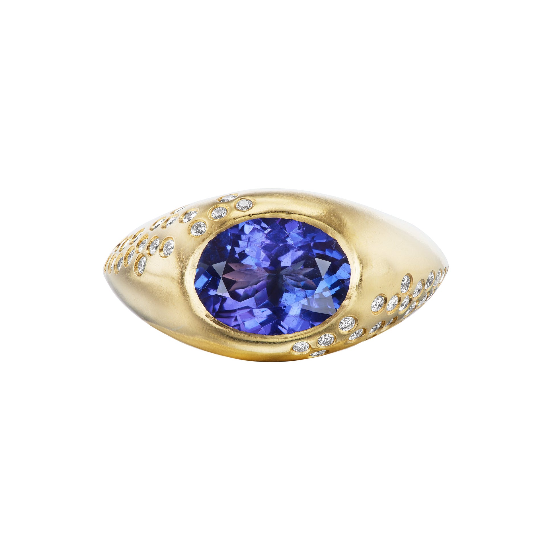 TANZANITE OVAL SIGNET RING - OPHELIA EVE