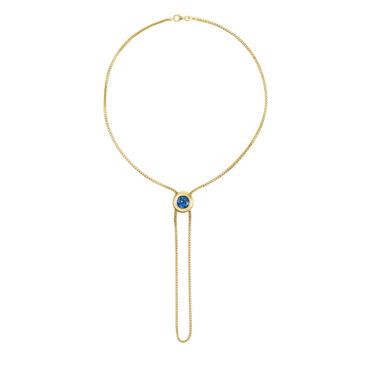 TANZANITE VICTORIAN SLIDER NECKLACE - Ophelia Eve Jewelry