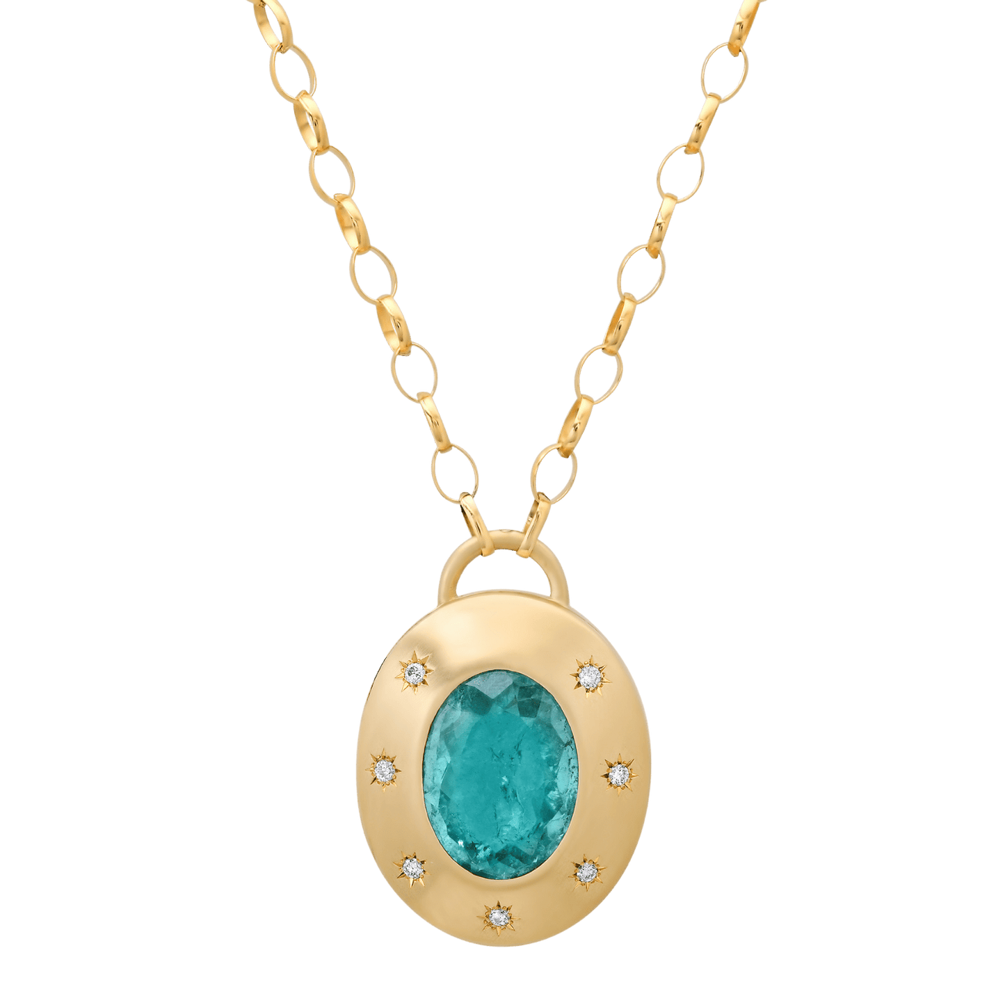 TOURMALINE BLOOM LOCKET - Ophelia Eve Jewelry