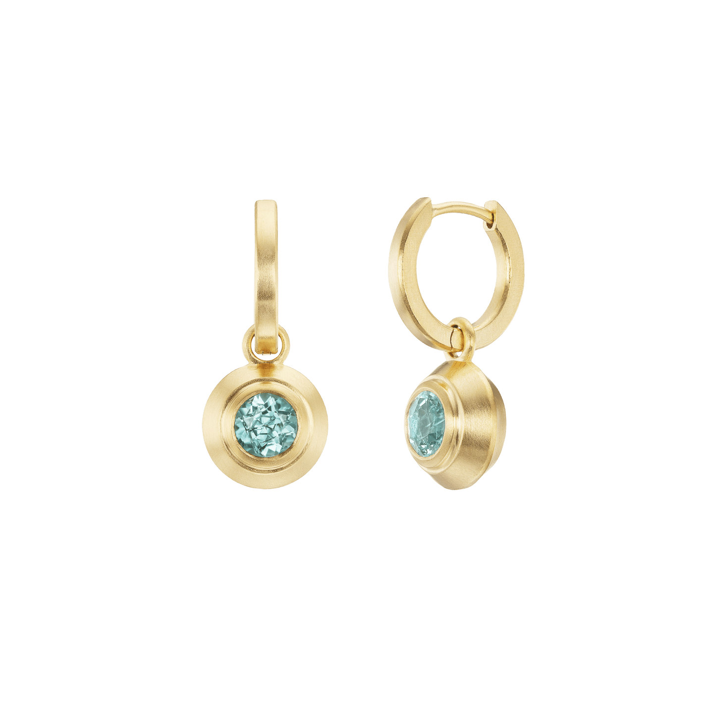 TOURMALINE DROP HOOPS - Ophelia Eve Jewelry