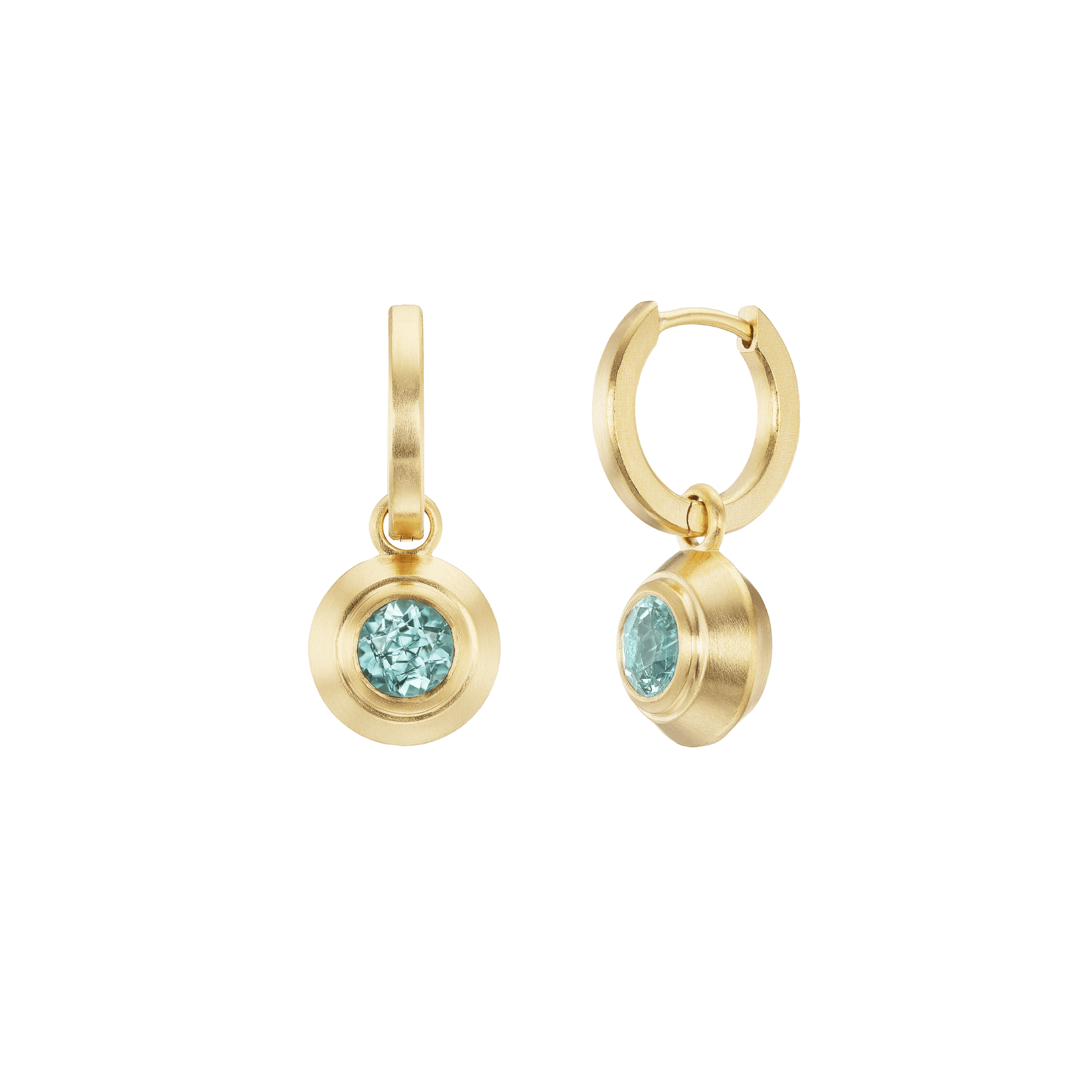 TOURMALINE DROP HOOPS - Ophelia Eve Jewelry
