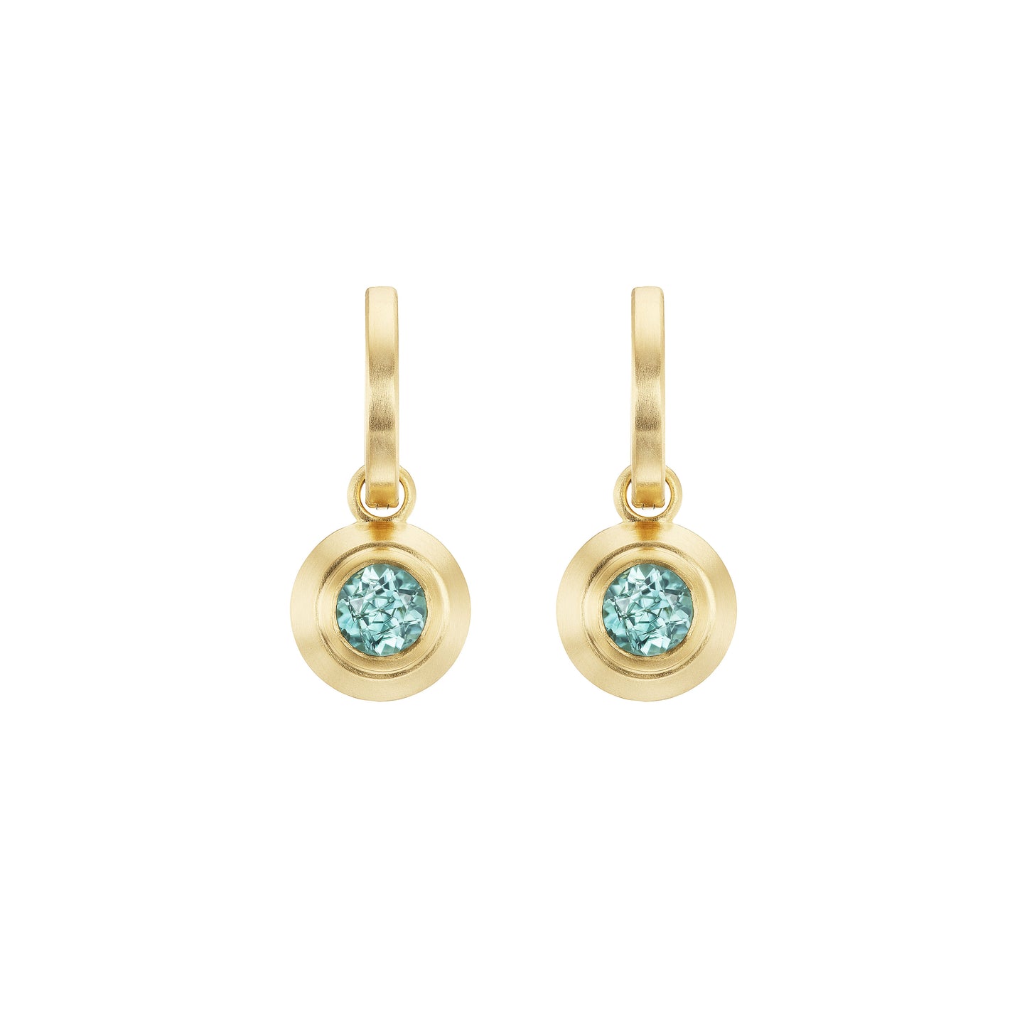 TOURMALINE DROP HOOPS - Ophelia Eve Jewelry