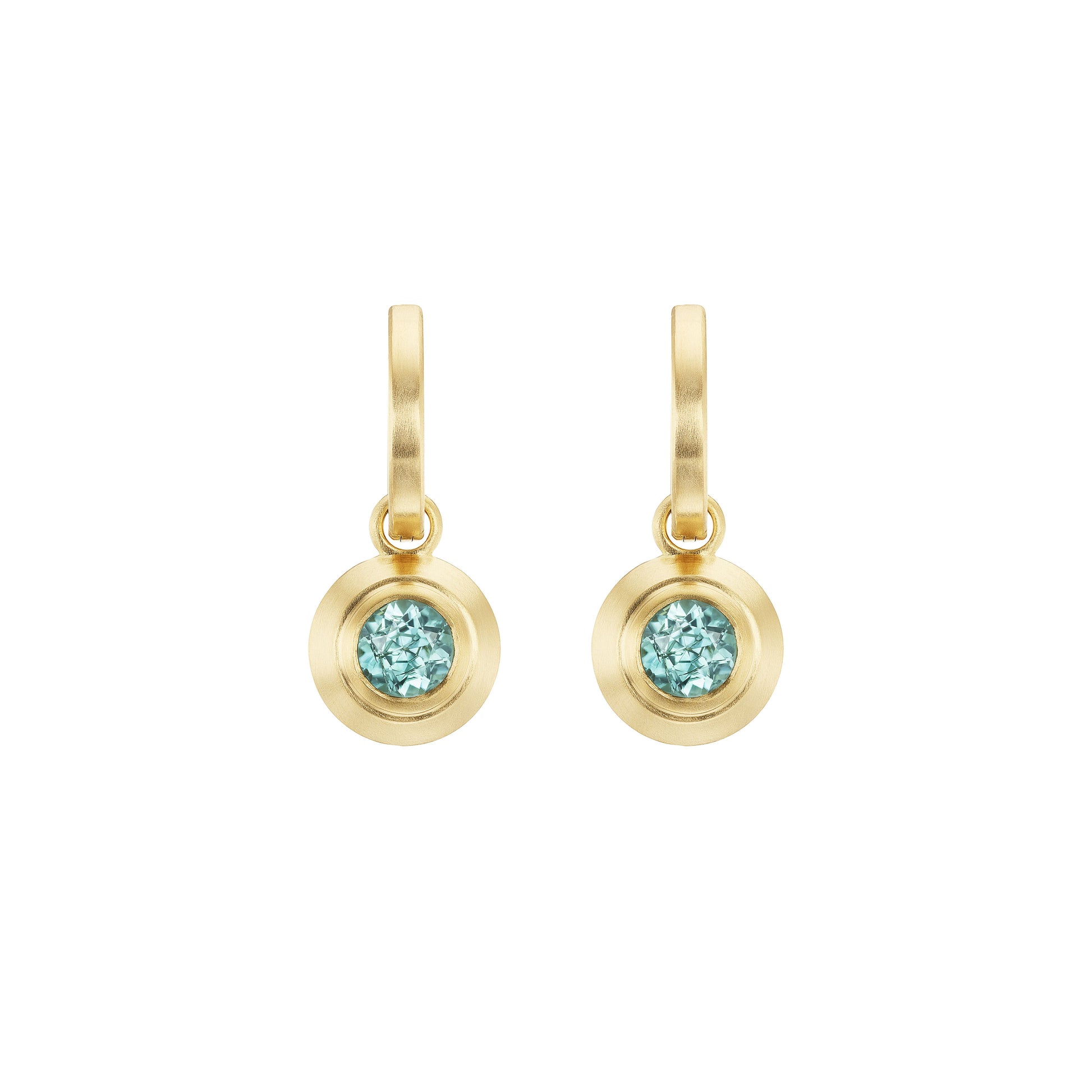 TOURMALINE DROP HOOPS - Ophelia Eve Jewelry