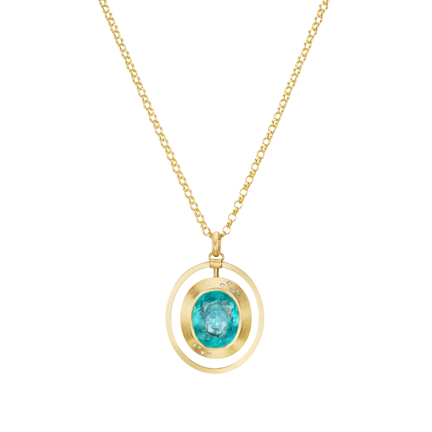TOURMALINE HALO PENDANT - Ophelia Eve Jewelry