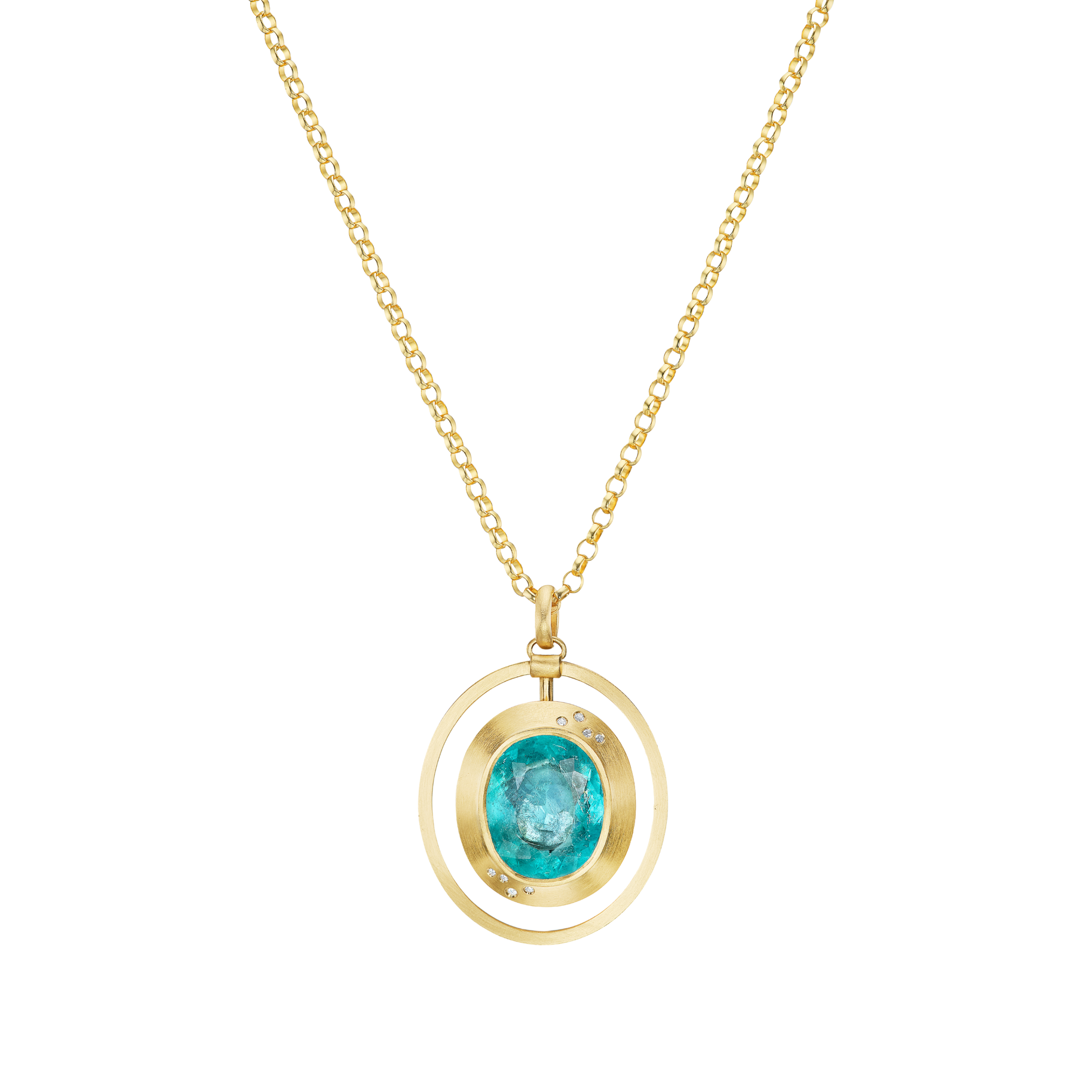 TOURMALINE HALO PENDANT - Ophelia Eve Jewelry