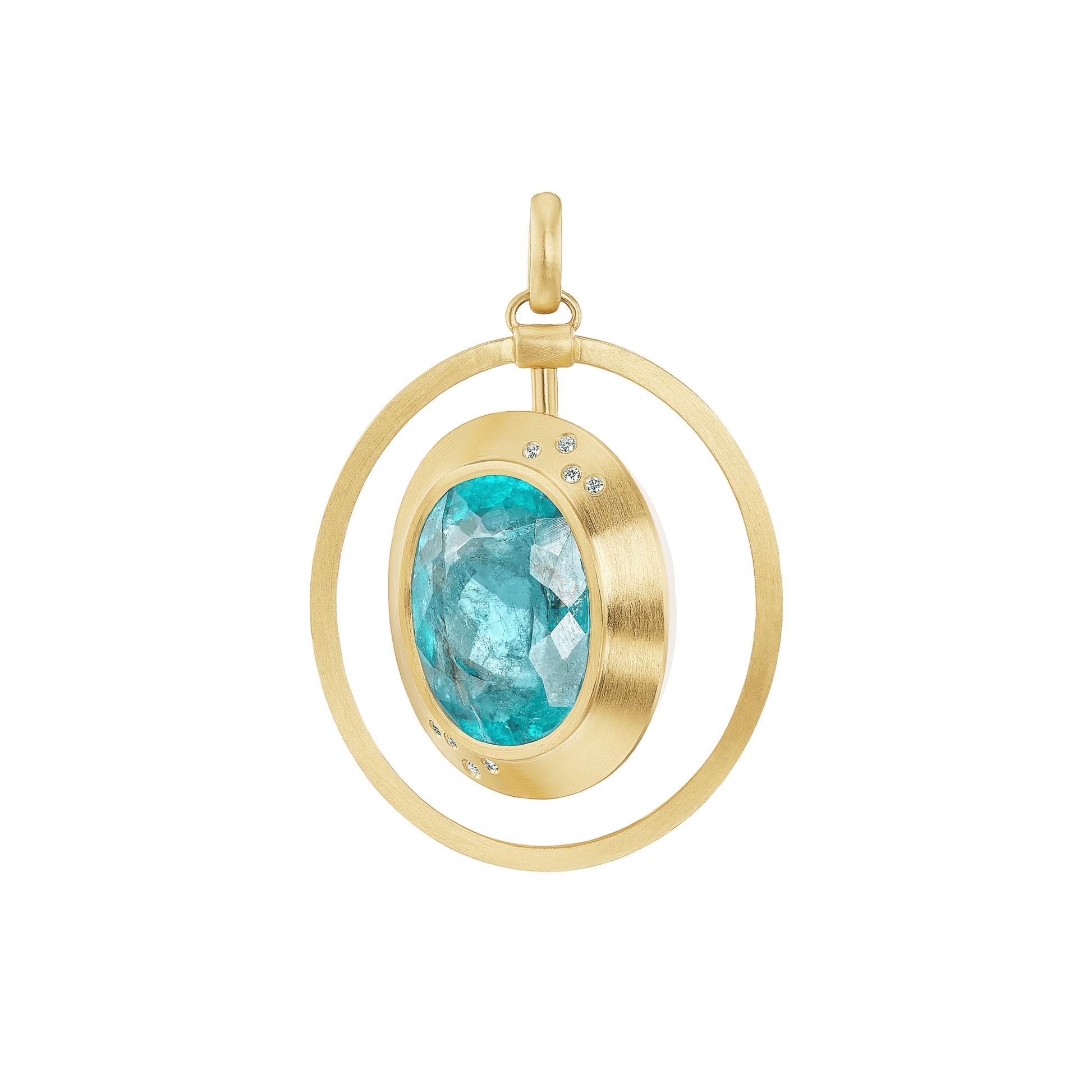 TOURMALINE HALO PENDANT - Ophelia Eve Jewelry