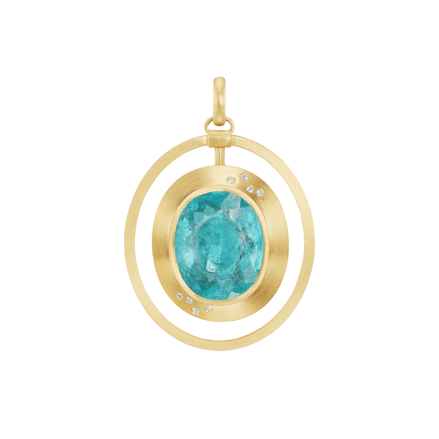 TOURMALINE HALO PENDANT - Ophelia Eve Jewelry