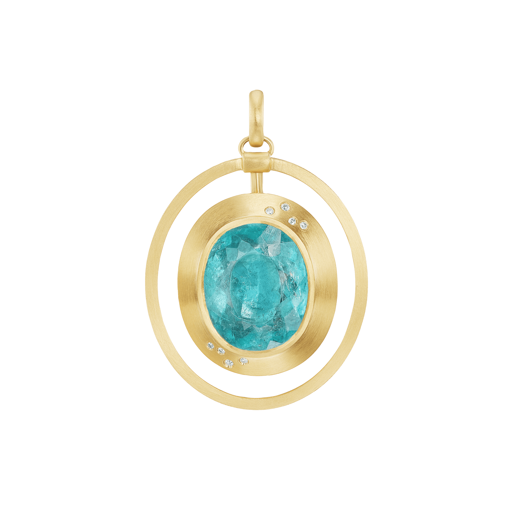 TOURMALINE HALO PENDANT - Ophelia Eve Jewelry