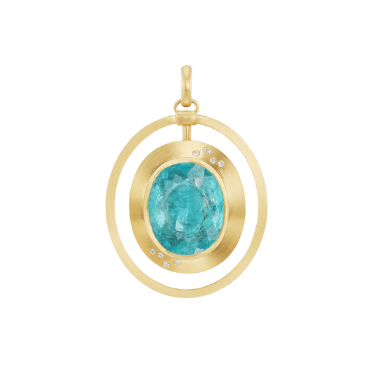 TOURMALINE HALO PENDANT - Ophelia Eve Jewelry