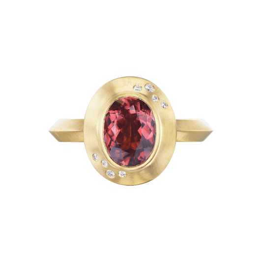 TOURMALINE MINI OVAL RING - Ophelia Eve Jewelry