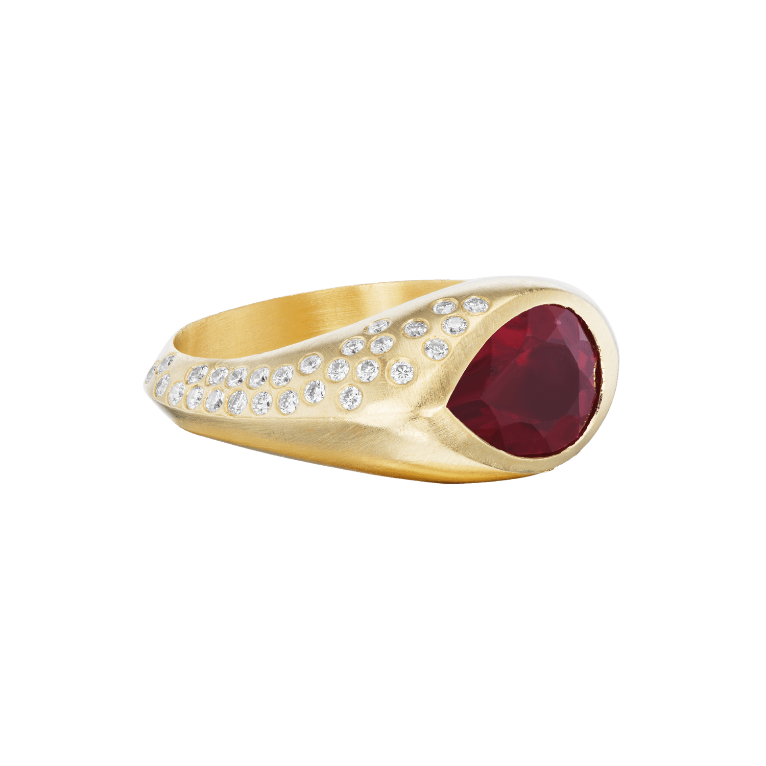 TOURMALINE PEAR SIGNET RING - Ophelia Eve Jewelry