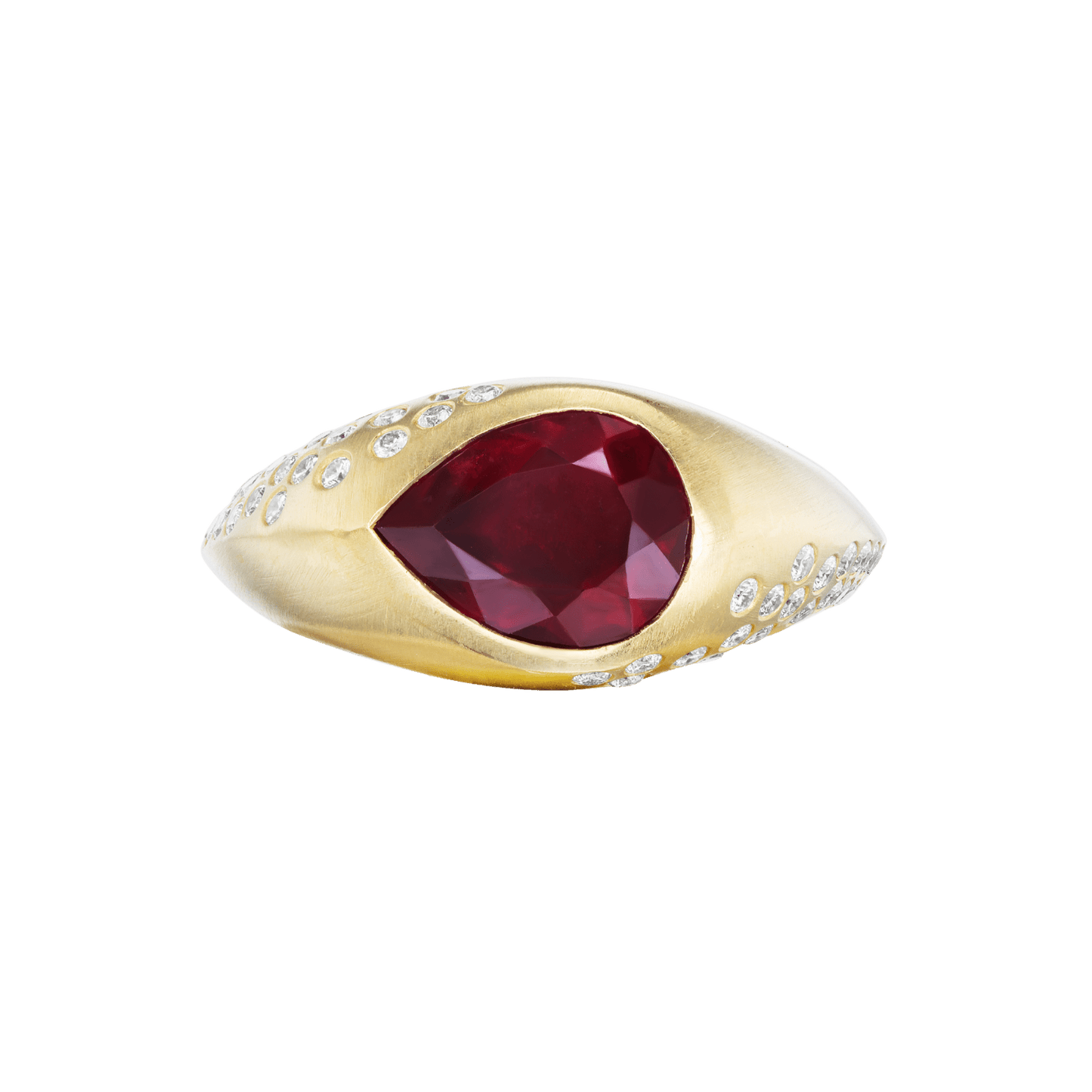 TOURMALINE PEAR SIGNET RING - Ophelia Eve Jewelry