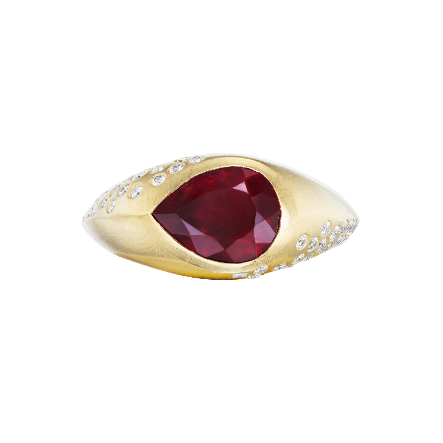 TOURMALINE PEAR SIGNET RING - Ophelia Eve Jewelry