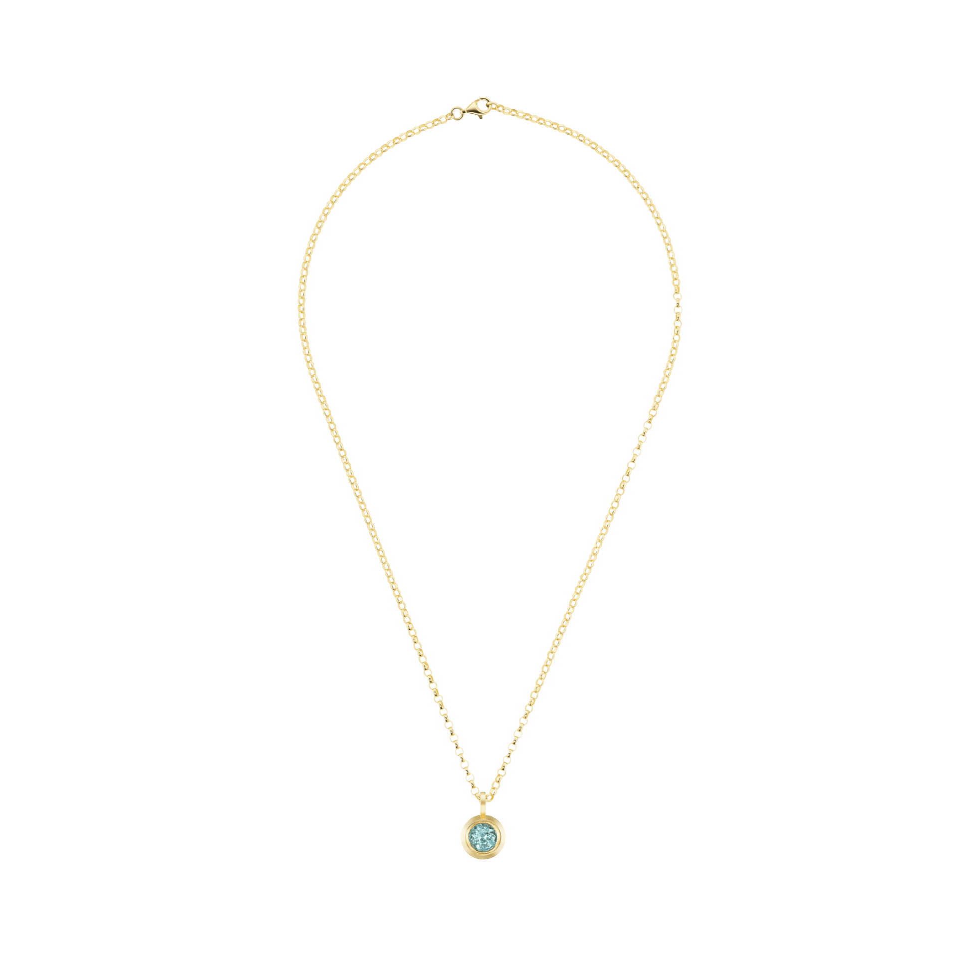 TOURMALINE ROUND PENDANT - Ophelia Eve Jewelry