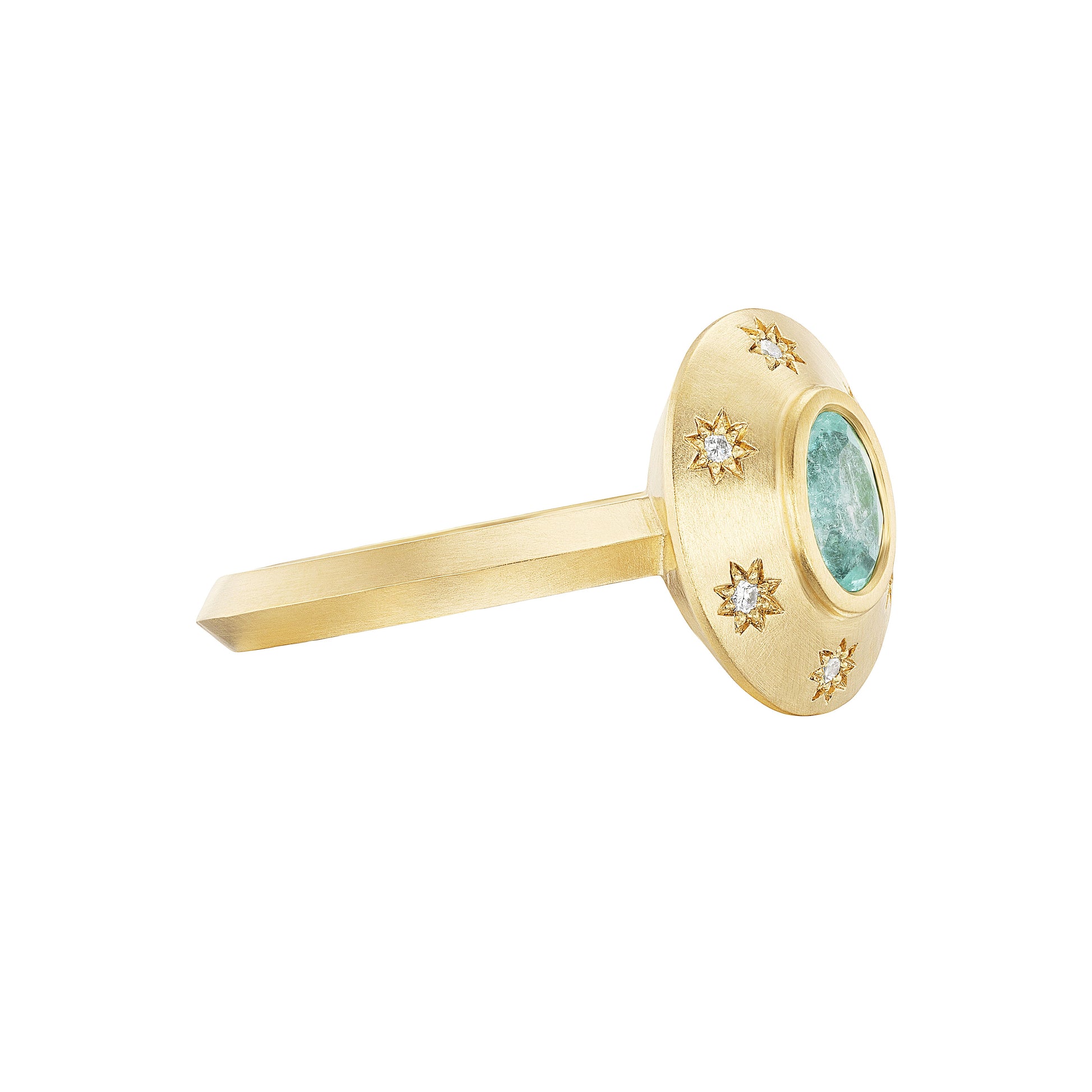 TOURMALINE STARBURST OVAL RING - Ophelia Eve Jewelry