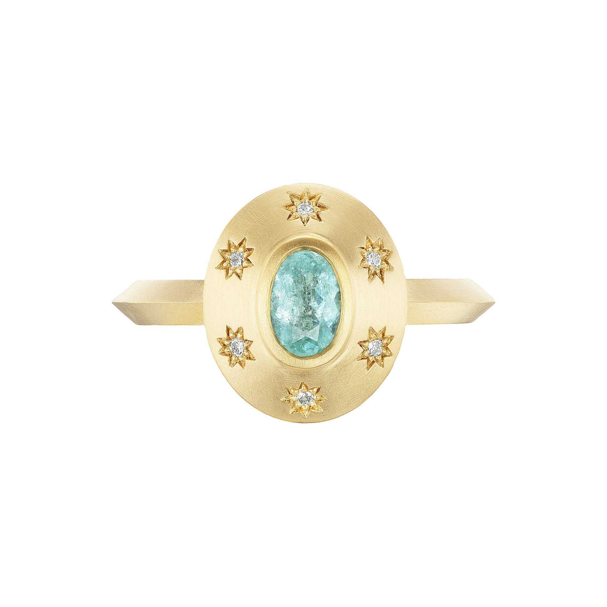 TOURMALINE STARBURST OVAL RING - Ophelia Eve Jewelry