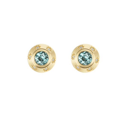 TOURMALINE STARBURST STUDS - Ophelia Eve Jewelry