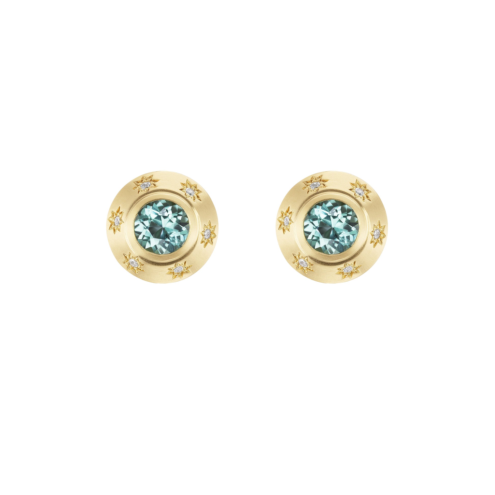 TOURMALINE STARBURST STUDS - Ophelia Eve Jewelry