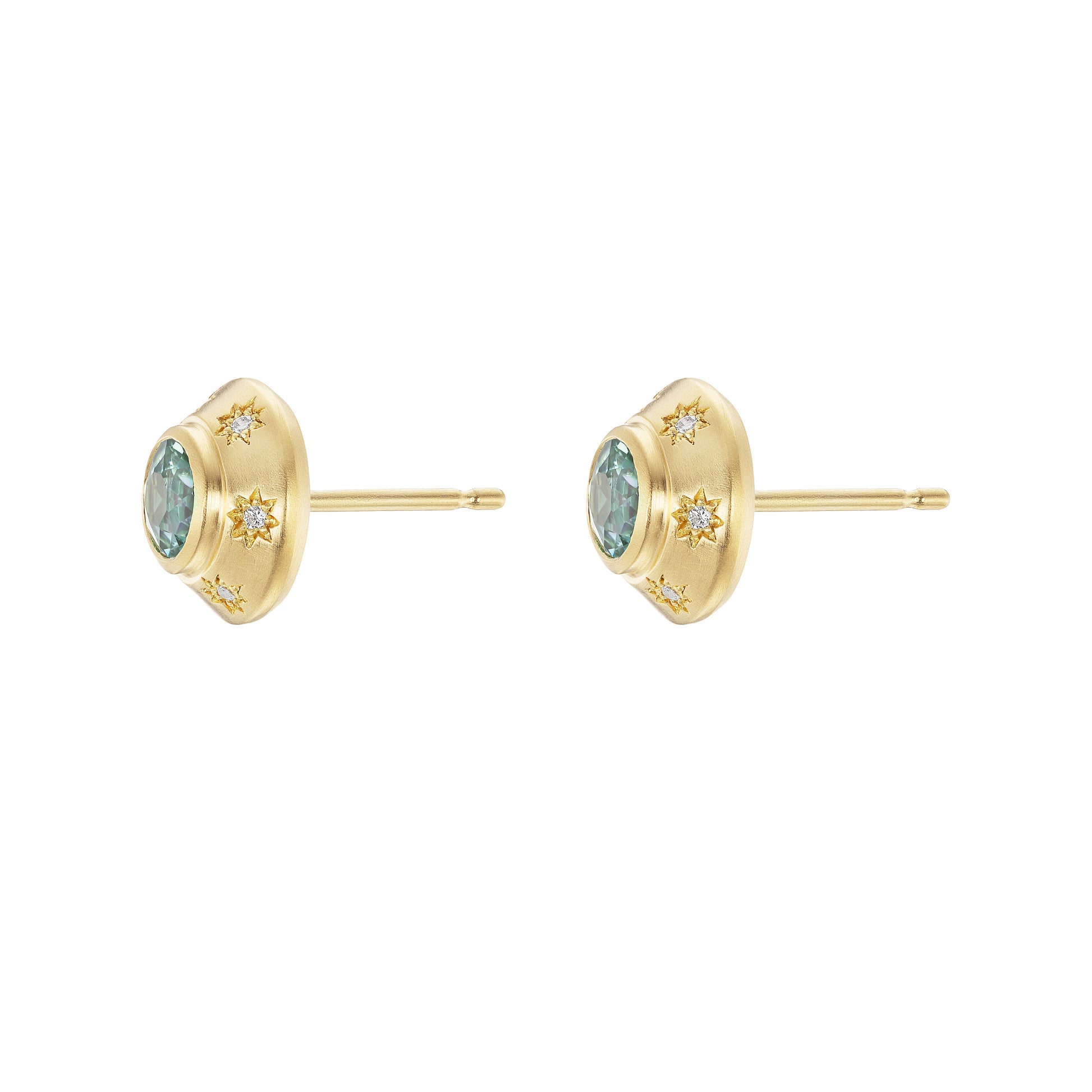 TOURMALINE STARBURST STUDS - Ophelia Eve Jewelry