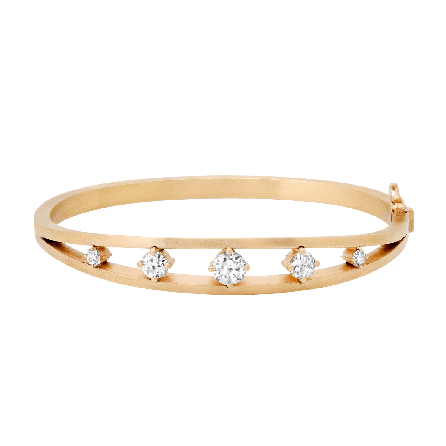 VICTORIAN FLOATING DIAMOND BANGLE - Ophelia Eve Jewelry