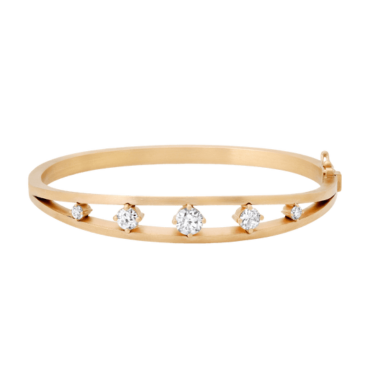 VICTORIAN FLOATING DIAMOND BANGLE - Ophelia Eve Jewelry
