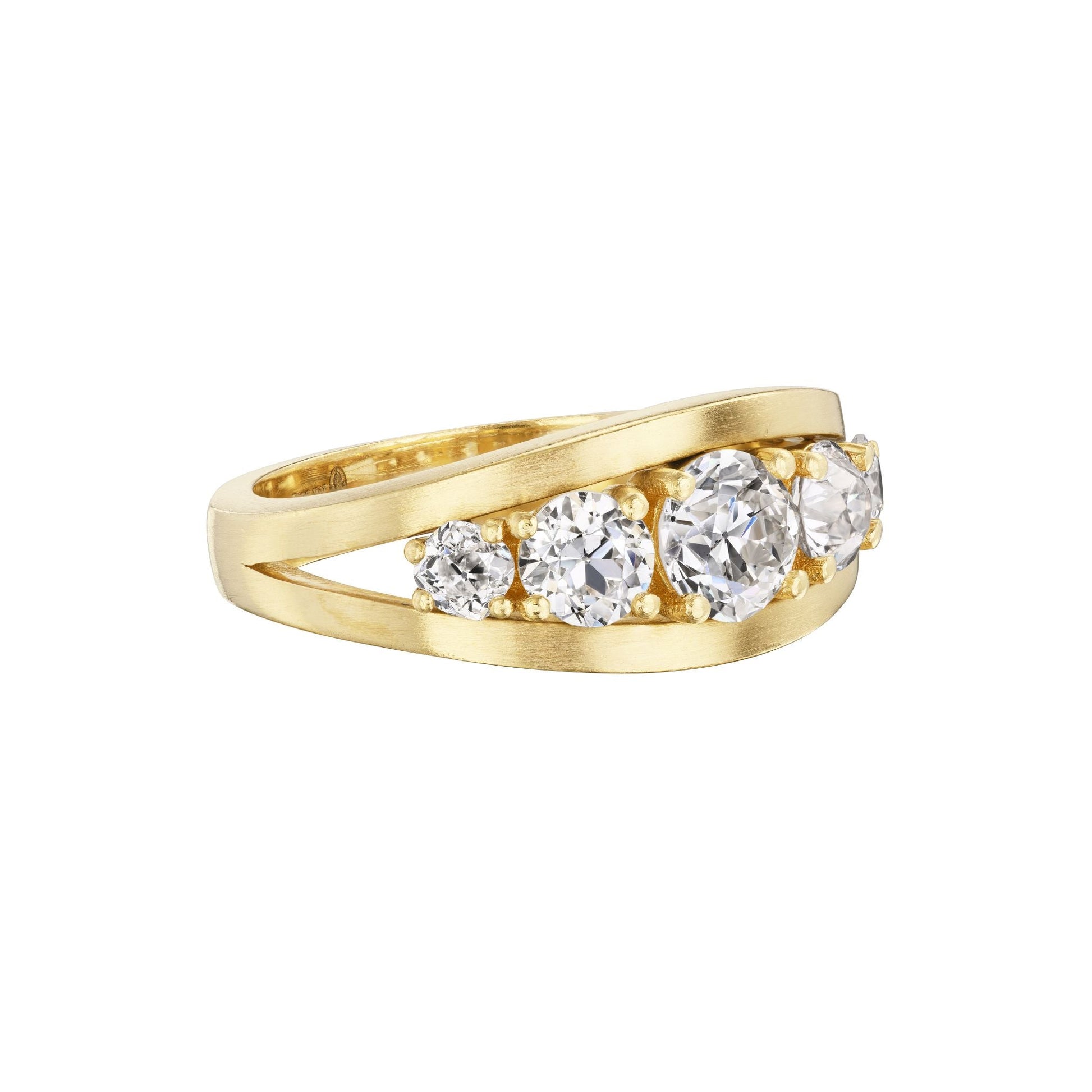 VICTORIAN FLOATING DIAMOND RING - OPHELIA EVE JEWELRY