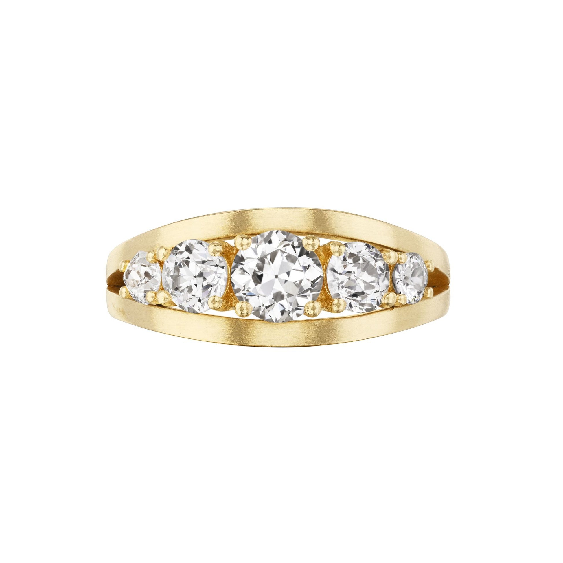 VICTORIAN FLOATING DIAMOND RING - OPHELIA EVE JEWELRY